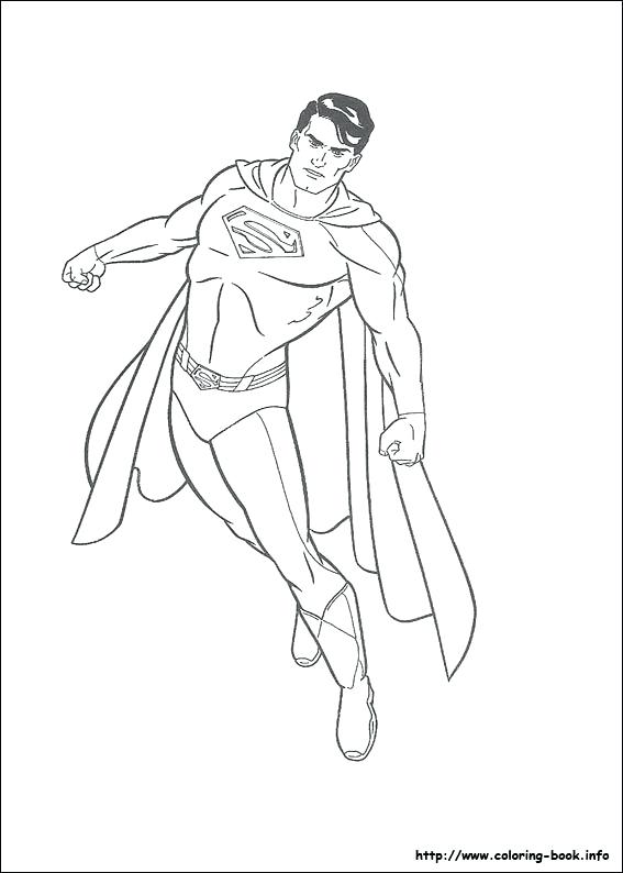 567x794 Superman Coloring Pages Printable