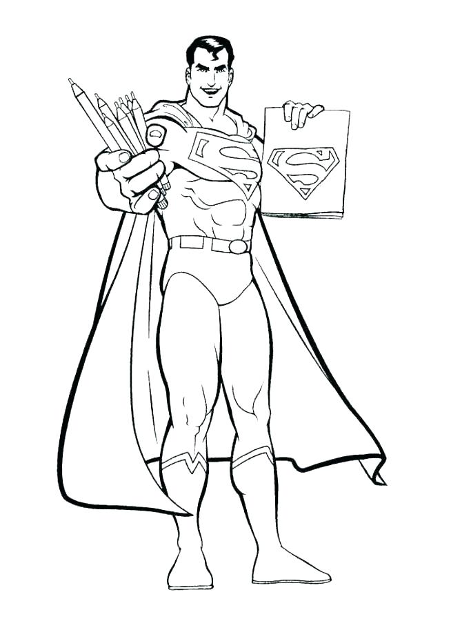 Superman Coloring Pages To Print at GetDrawings | Free download