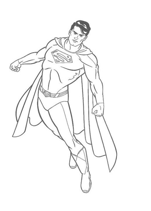 518x724 Free Printable Superman Coloring Pages For Kids