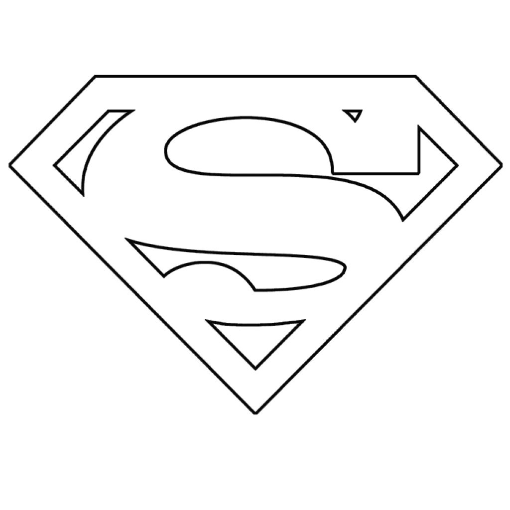 1024x1024 Printable Superman Logo Coloring Pages Design And Omeletta Me