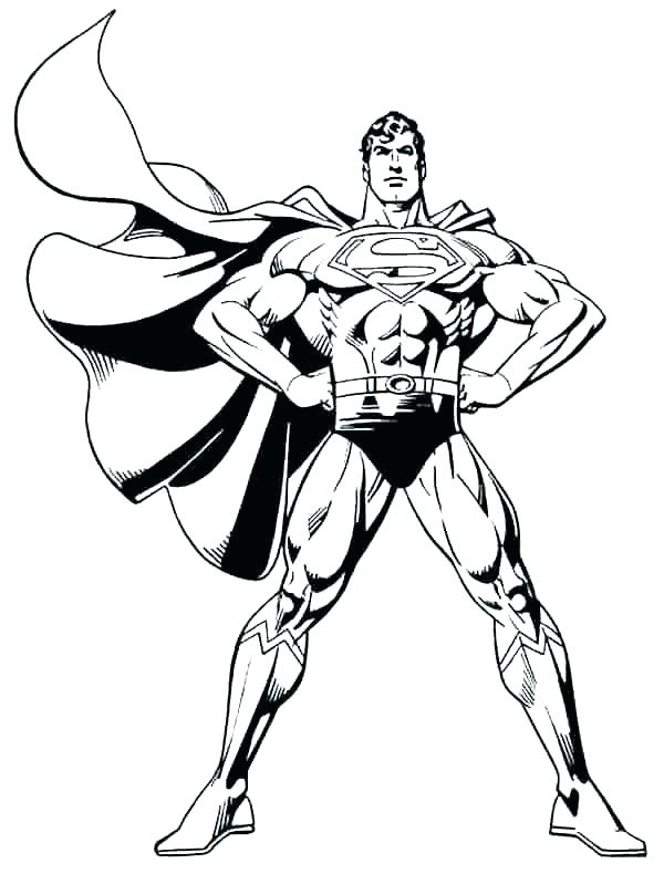600x790 Super Man Coloring Page Superman Color Page Coloring Pages
