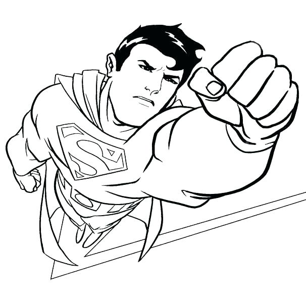 606x596 Superman Printable Coloring Pages Superman Color Page Coloring