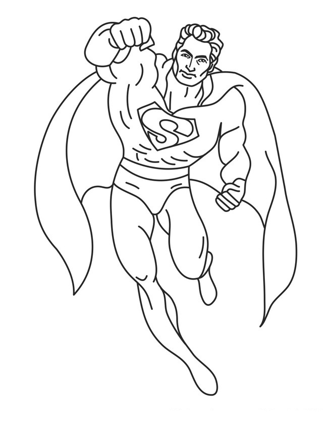 650x842 Free Printable Superman Coloring Pages For Kids