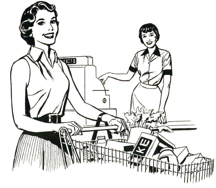 864x752 Retro Supermarket Coloring Page Coloring Pages To Print