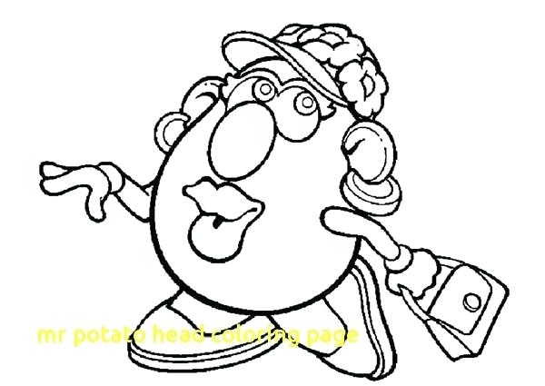600x425 Shopping Coloring Pages Potato Head Coloring Page With Potato Head