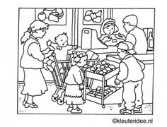 236x180 Supermarket Coloring Pages