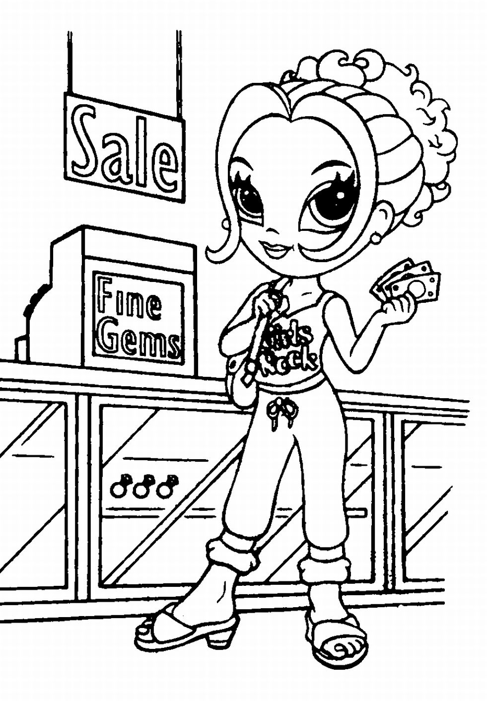 981x1412 Coloring Shopping Coloring Pages
