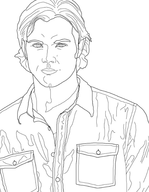 570x738 Supernatural Coloring Page