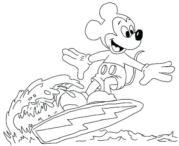600x491 Surfing Coloring Pages