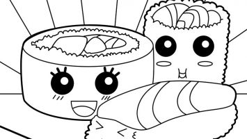 Sushi Coloring Pages at GetDrawings | Free download