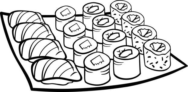 Sushi Coloring Pages at GetDrawings | Free download