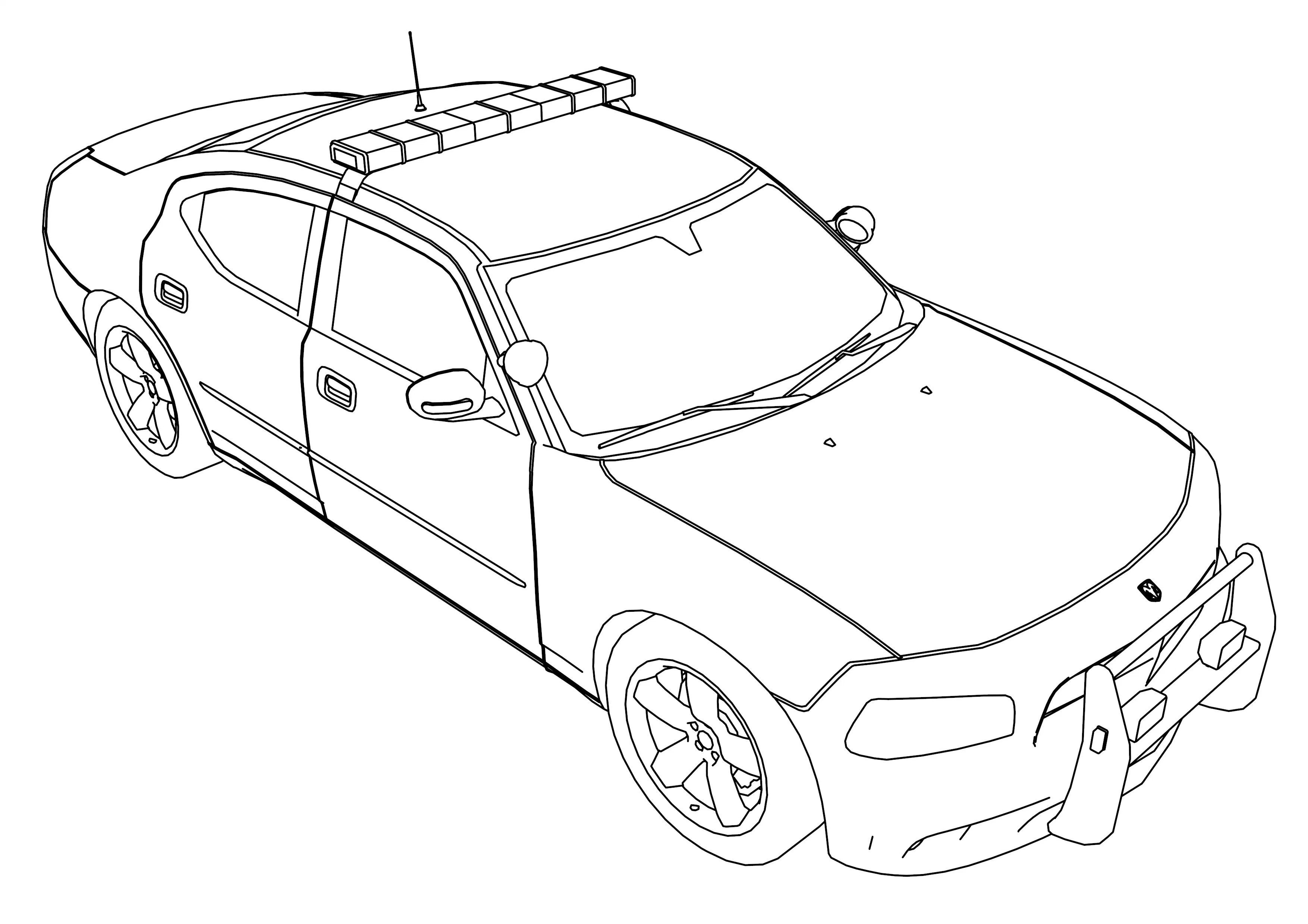 3508x2480 Police Suv Coloring Pages