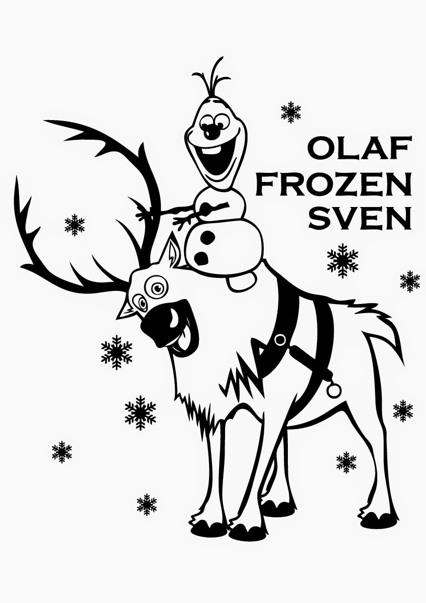 848x1200 Sven And Olaf Coloring Pages