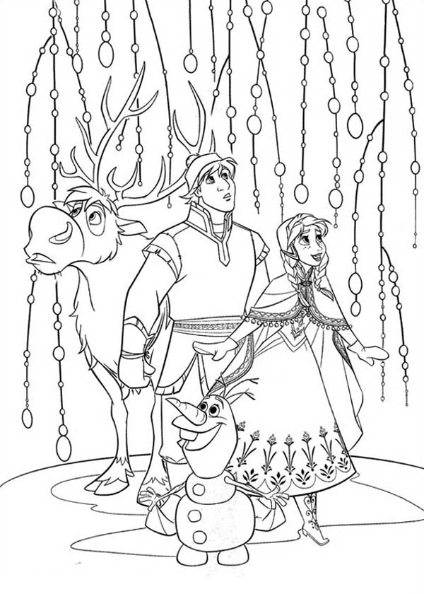 600x840 Anna Kristoff Sven And Olaf Look Something Amazing Coloring Page