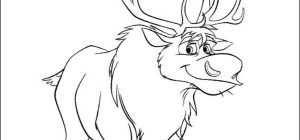 300x140 Best Photos Of Frozen Sven Coloring Pages