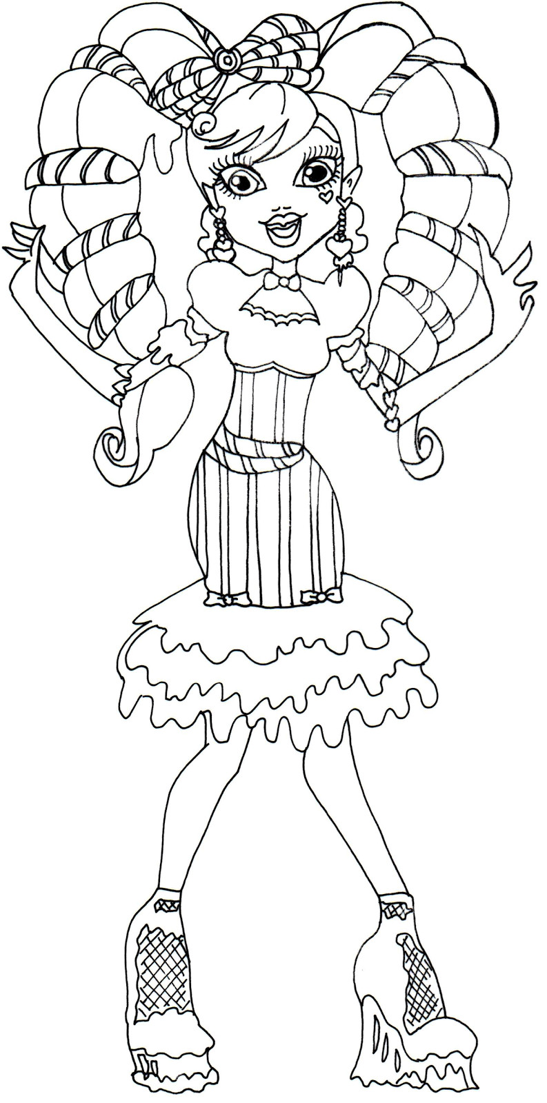 793x1600 Monster High Honey Swamp Coloring Pages Sweet Doll