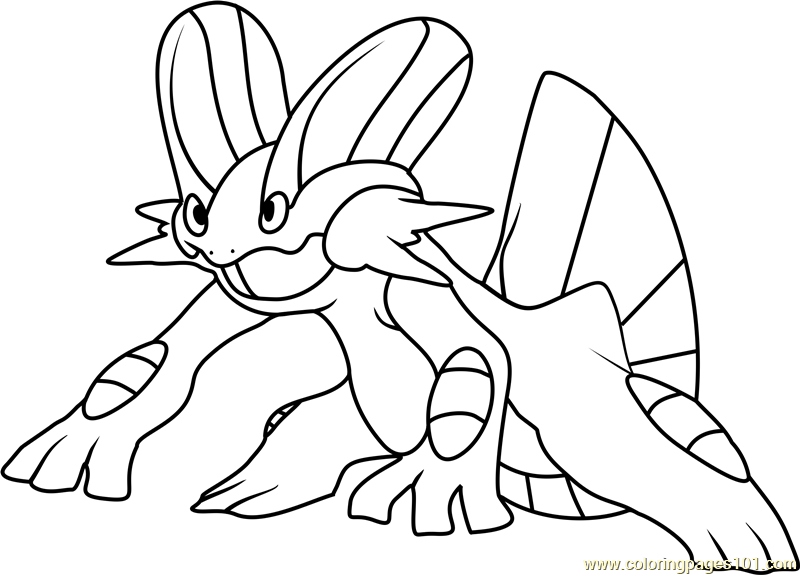 800x575 Swampert Pokemon Coloring Page