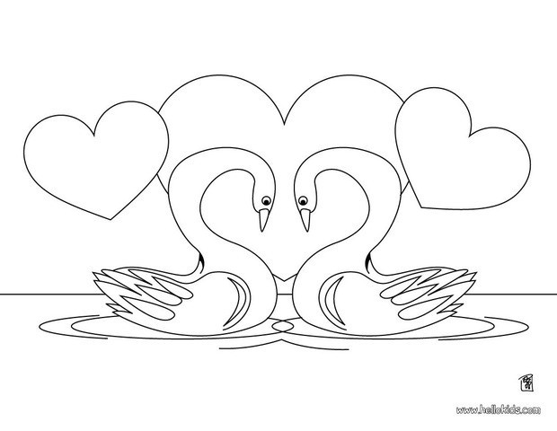 620x480 Swan Coloring Page