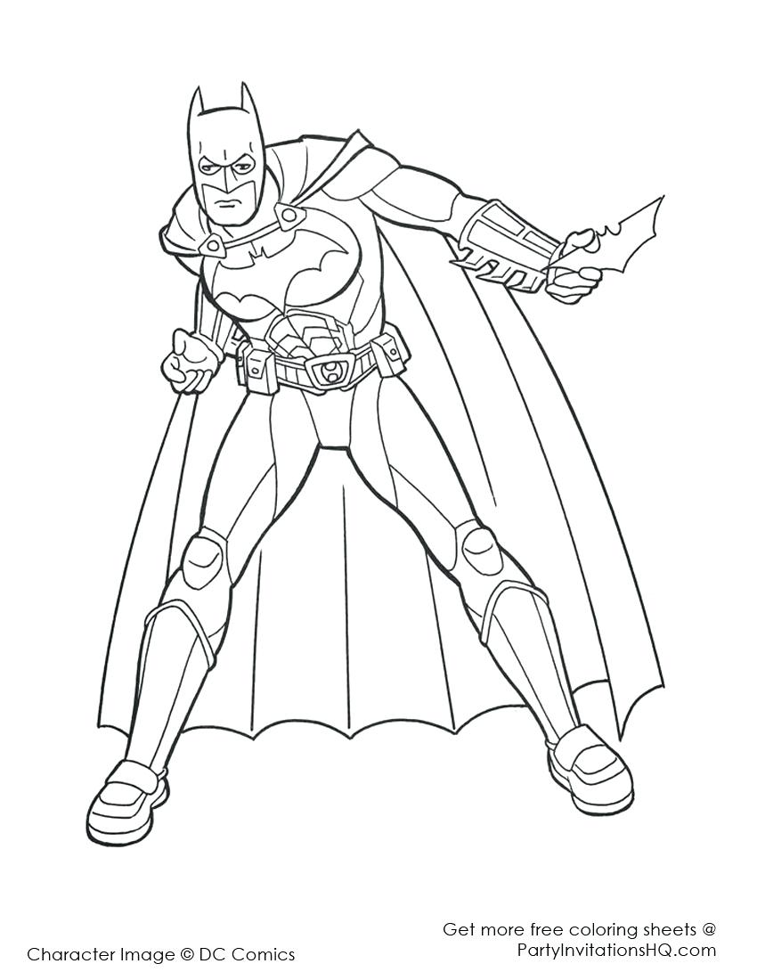 850x1100 Coloring Pages Batman Coloring Pages With Superhero Action