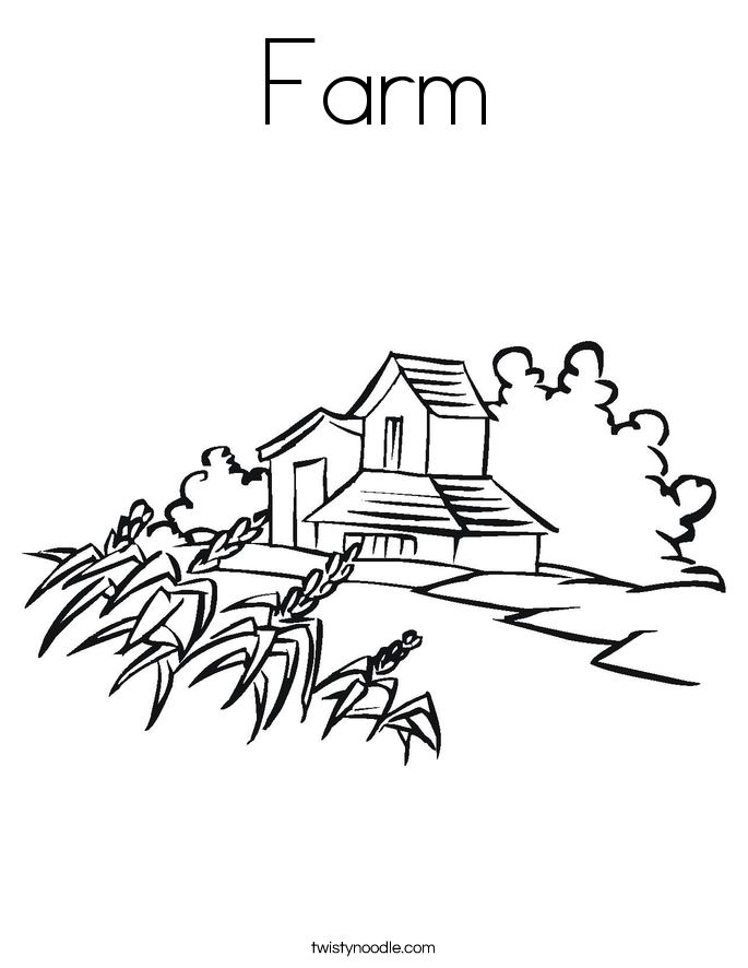 685x886 Farm Coloring Page