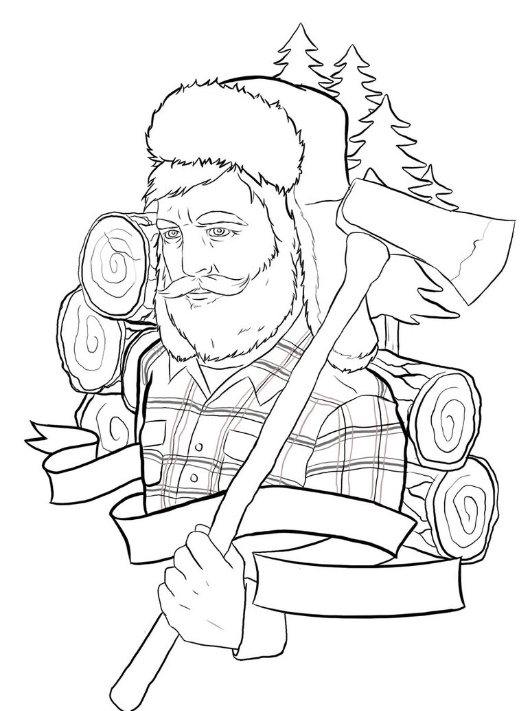 772x1034 Interesting Lumberjack Coloring Pages Drawing At Getdrawings Com