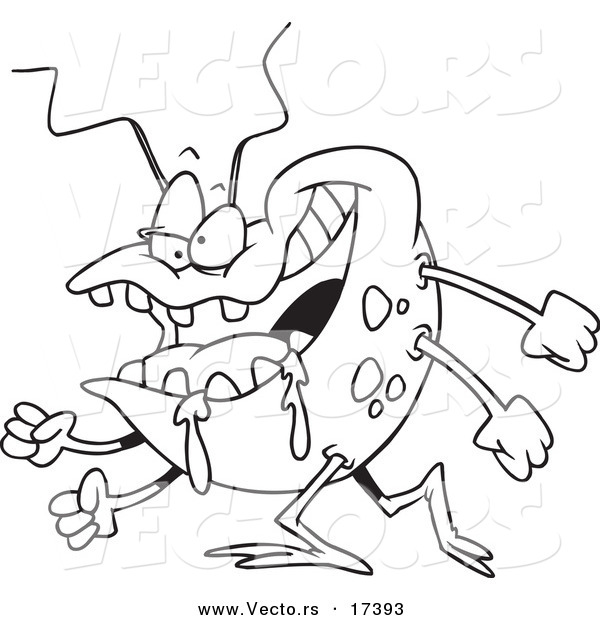 600x620 Vector Of A Cartoon Drooling Bug
