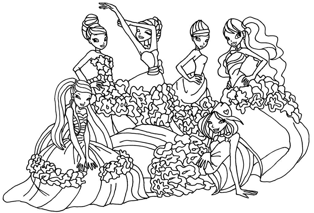 1024x695 Winx Sirenix Coloring Pages