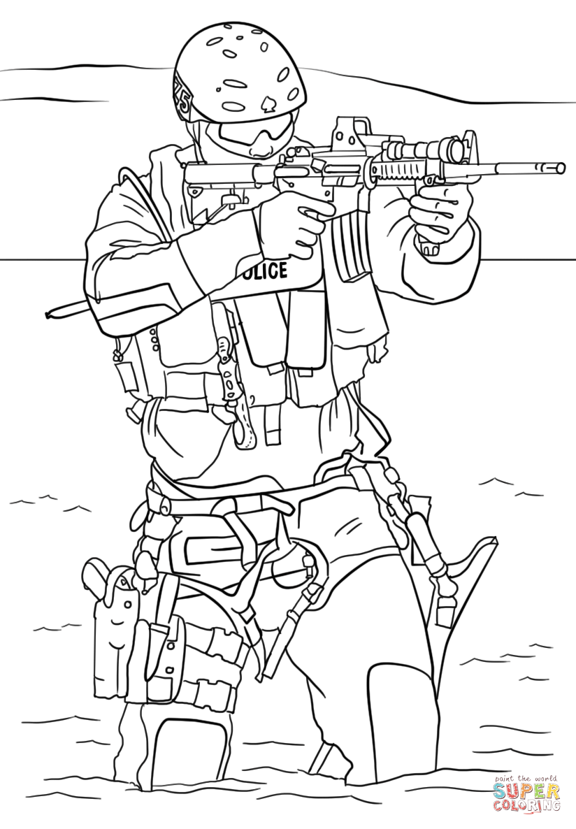 824x1186 Colossal Swat Team Coloring Pages Swat Police