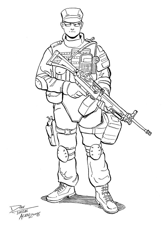 640x888 Swat Guy Coloring Page Printable Adult Coloring Swat