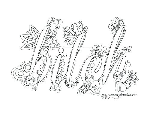 500x386 Free Printable Swear Word Coloring Pages For Adults