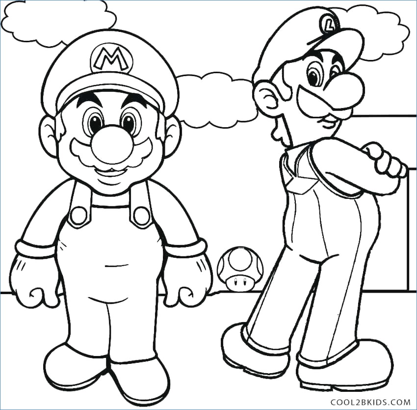 850x835 Mario Coloring Pages For Boys