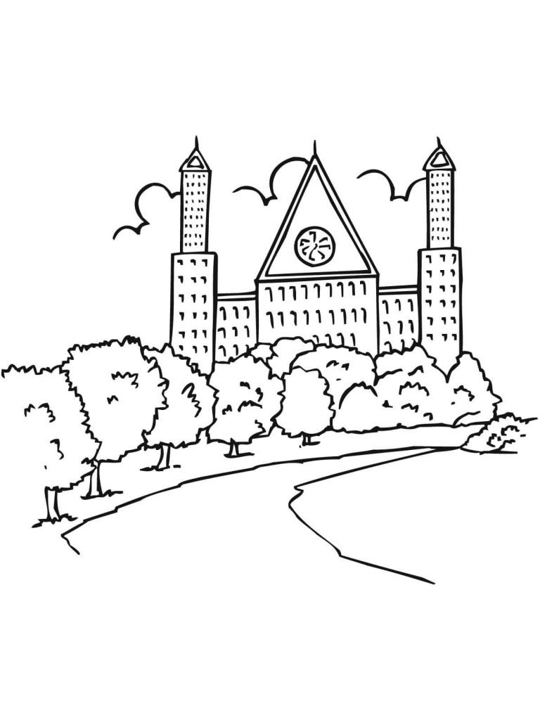 768x1024 Stockholm Landscape Sweden Coloring Page