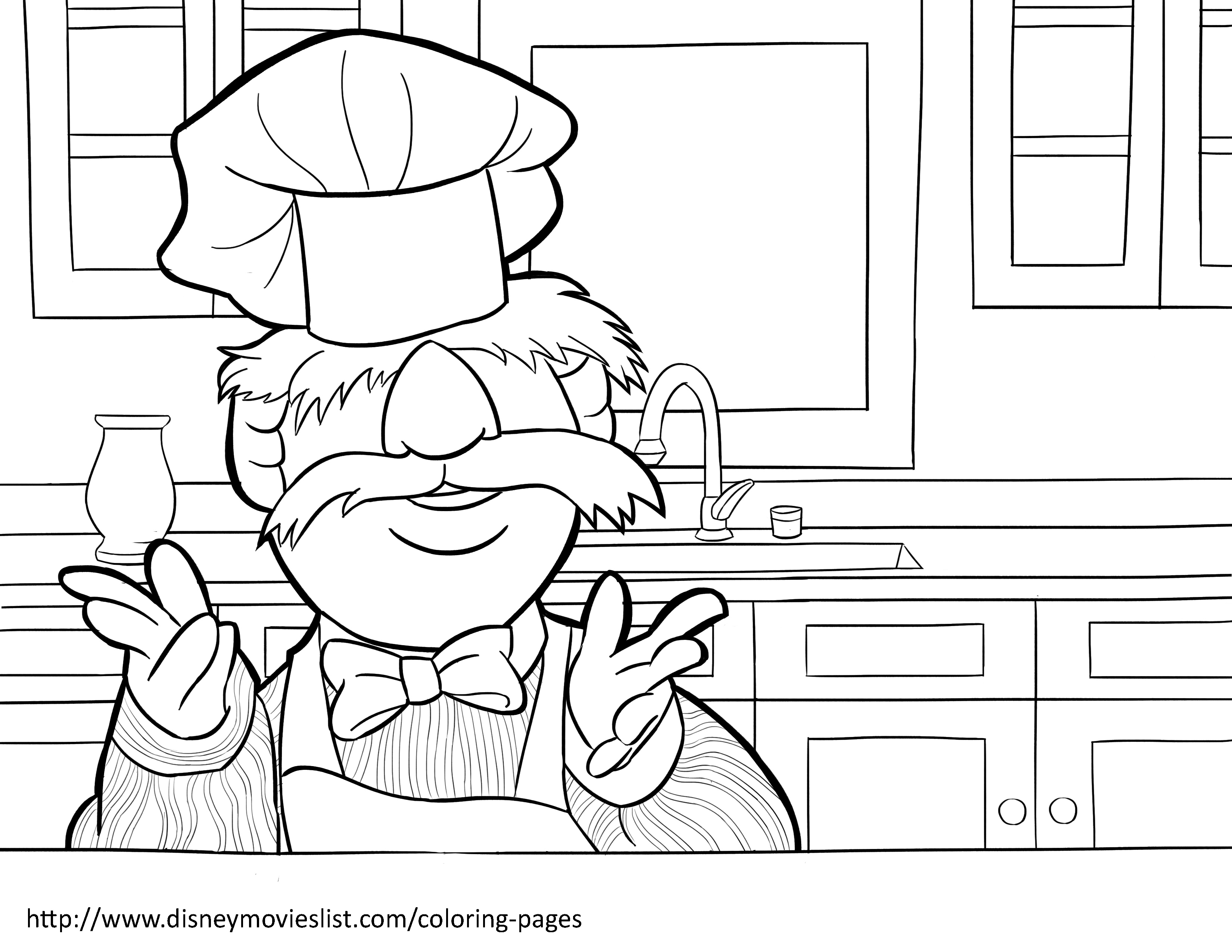 3300x2550 Disney S The Muppets Swedish Chef Coloring Page Stuning