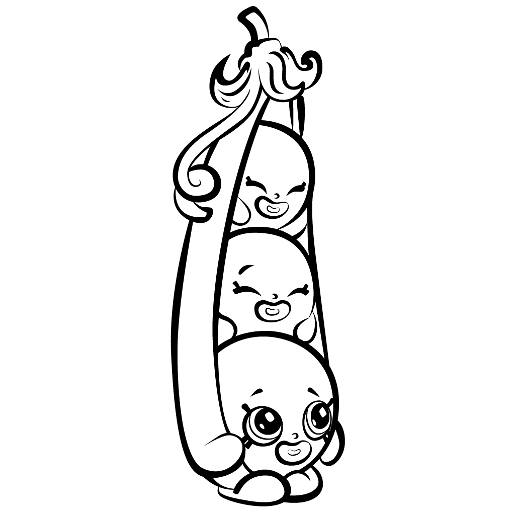 1024x1024 Shopkins Sweet Pea Coloring Page