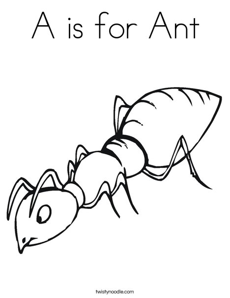 468x605 A Is For Ant Coloring Page A Is For Ant Coloring Page