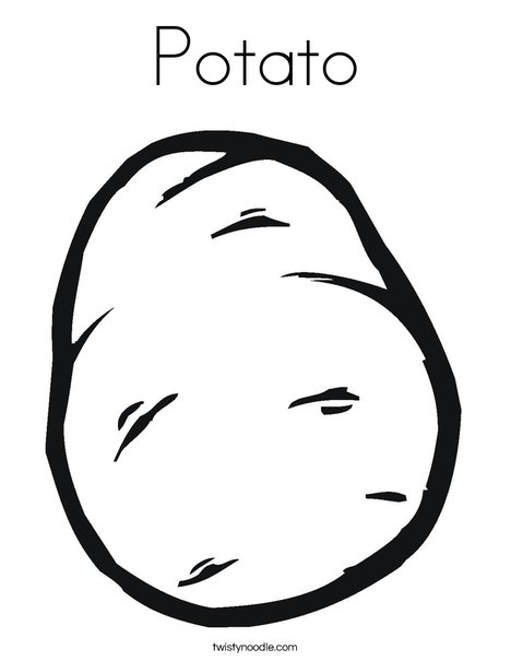 468x605 Potato Coloring Page