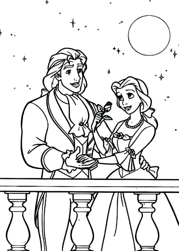 600x842 Belle Coloring Page