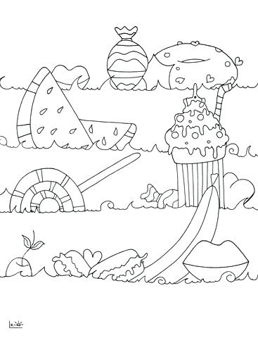 367x480 Coloring Pages Sweets Sea Of Page Free Printable Mycosedesongles