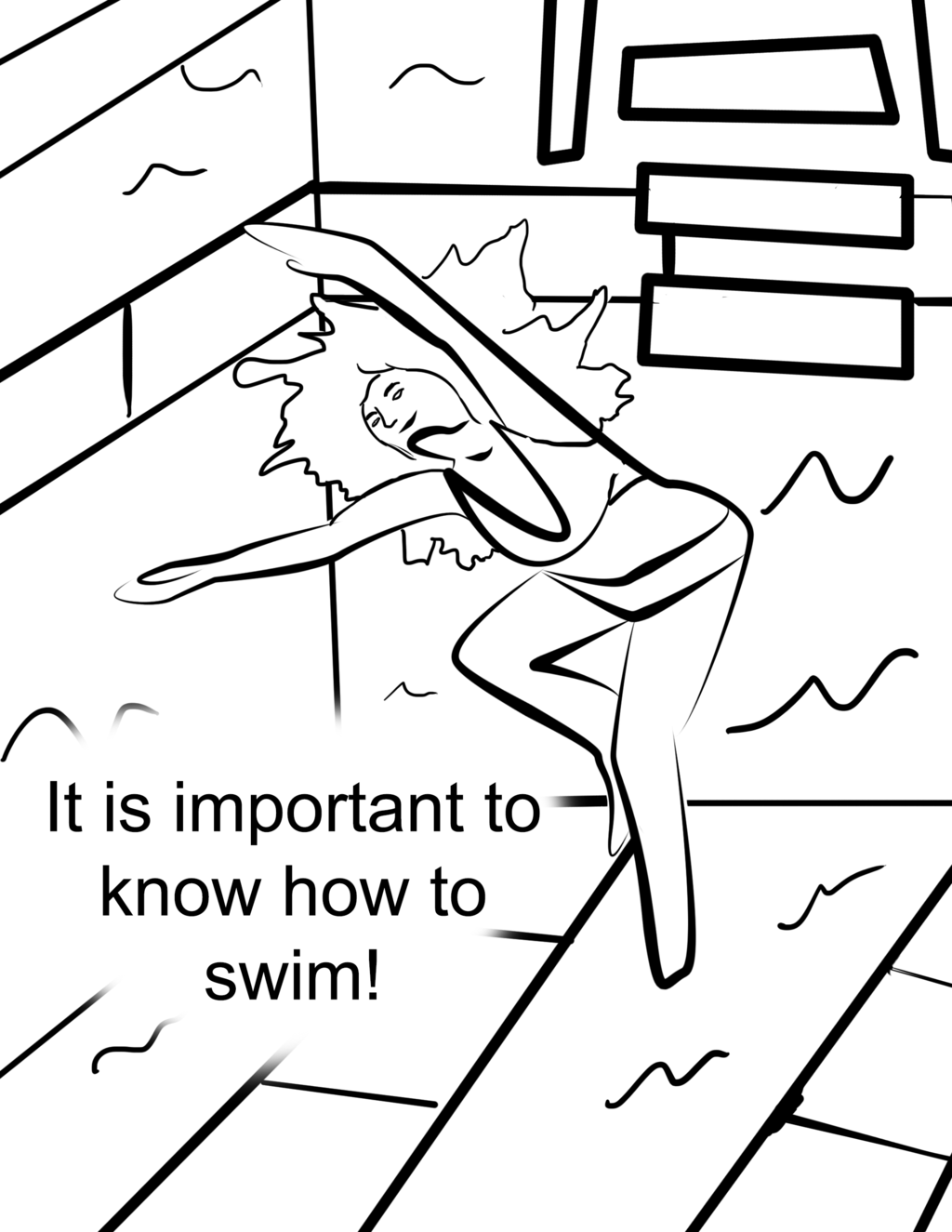 1024x1325 Swimming Safety Coloring Pages Download And Print For Free
