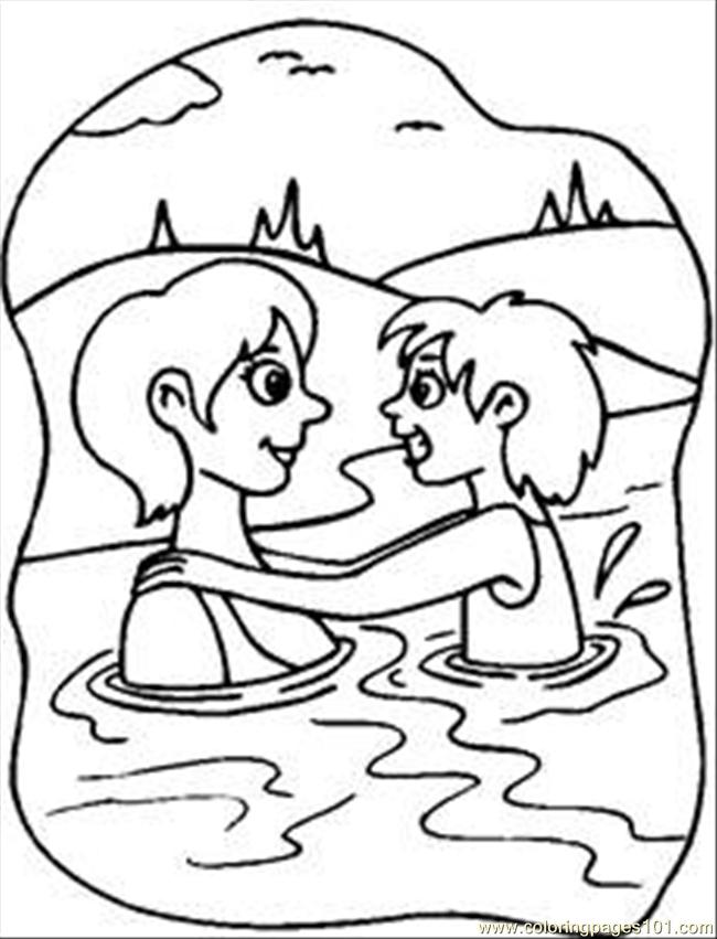 650x851 Water Swim Rdax Coloring Page