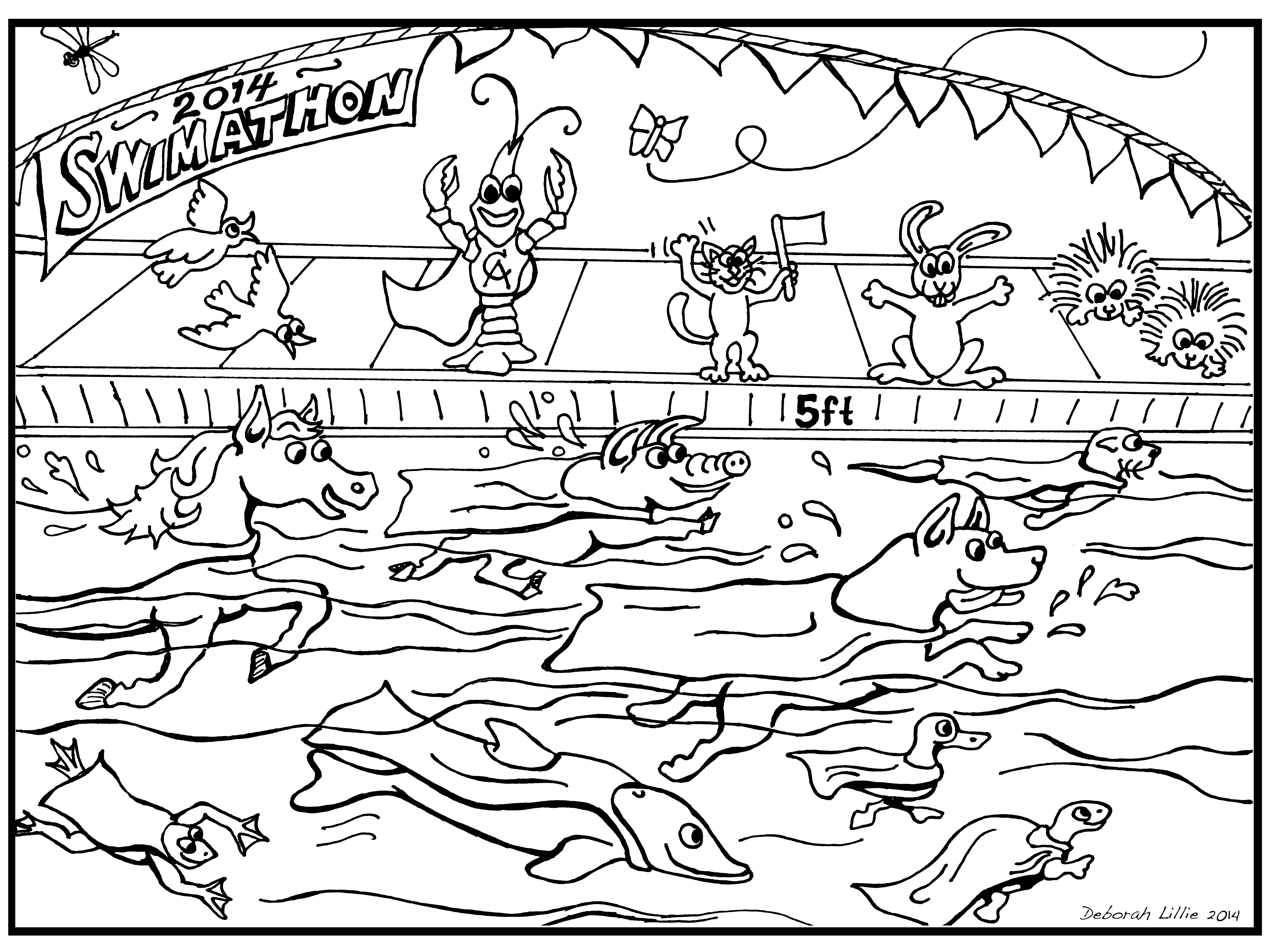 4320x3240 Pool Party Coloring Pages Mice Coloring Page Spiderman