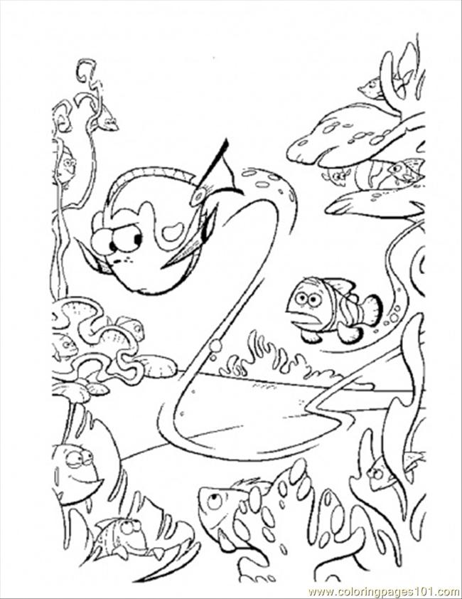 650x842 Dory Swim Too Fast Coloring Page