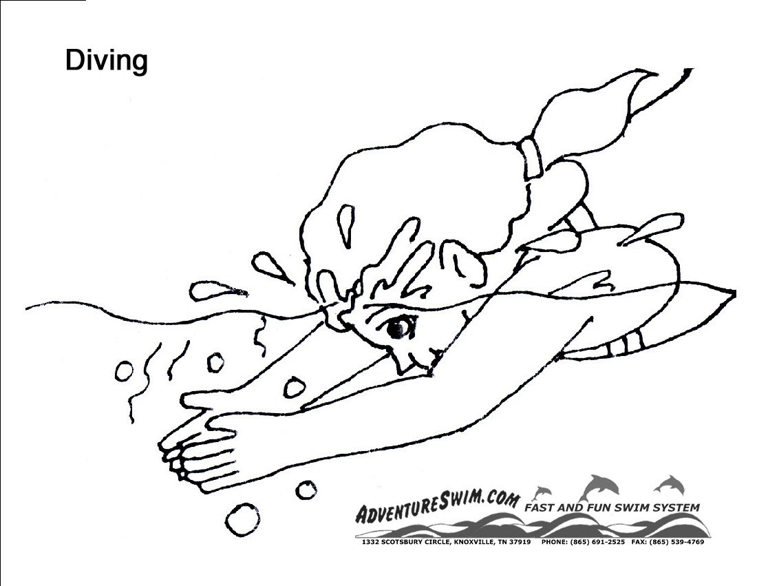 1100x851 Full Boy Swimming Coloring Pages