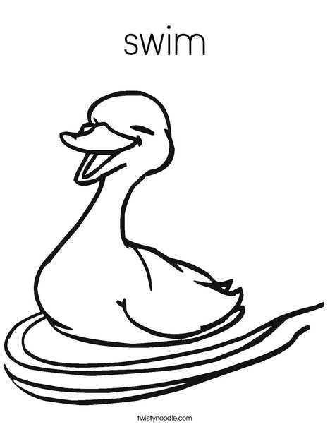 468x605 Swim Coloring Page