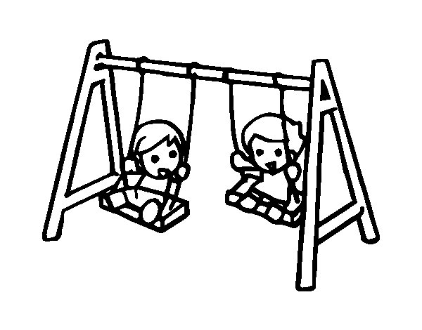 600x470 Swing Coloring Page