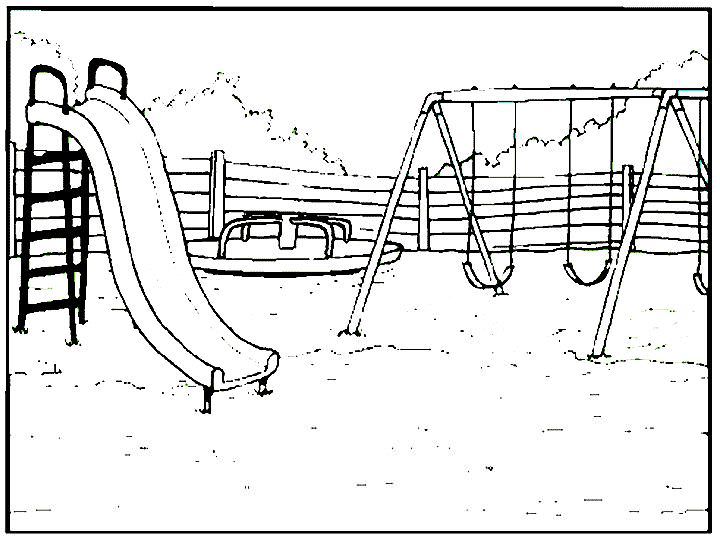 720x540 Swing Set Coloring Page