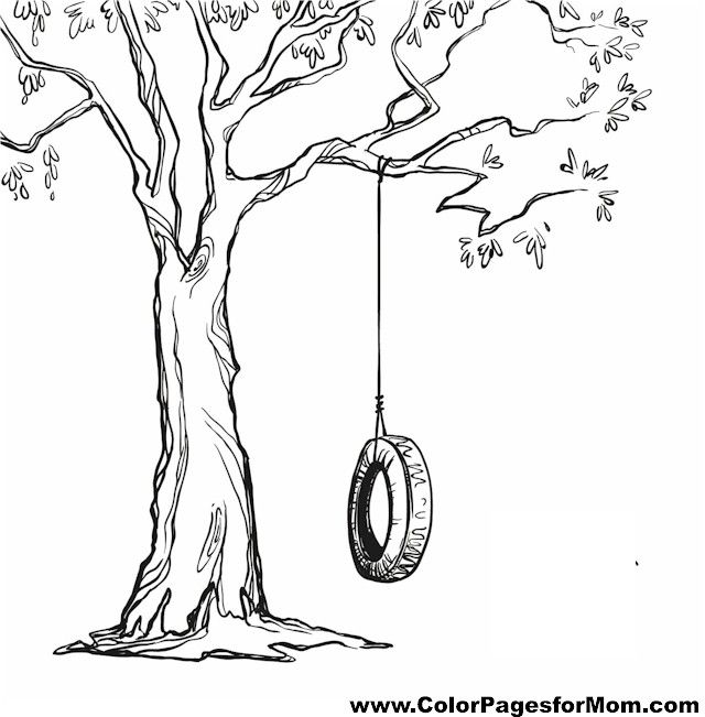 640x651 Swing Set Coloring Pages