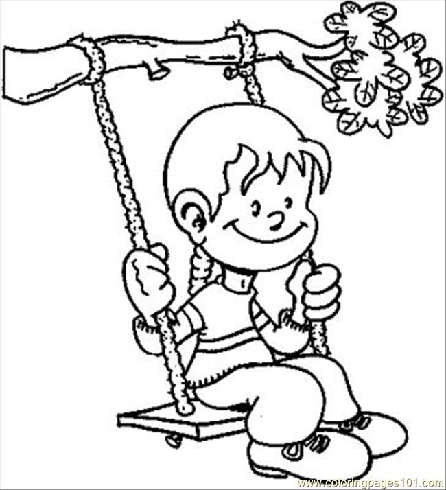 650x714 Swings Coloring Page