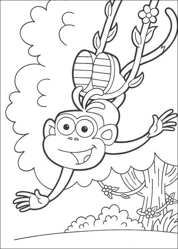 607x850 Happy Boots The Monkey Coloring Pages