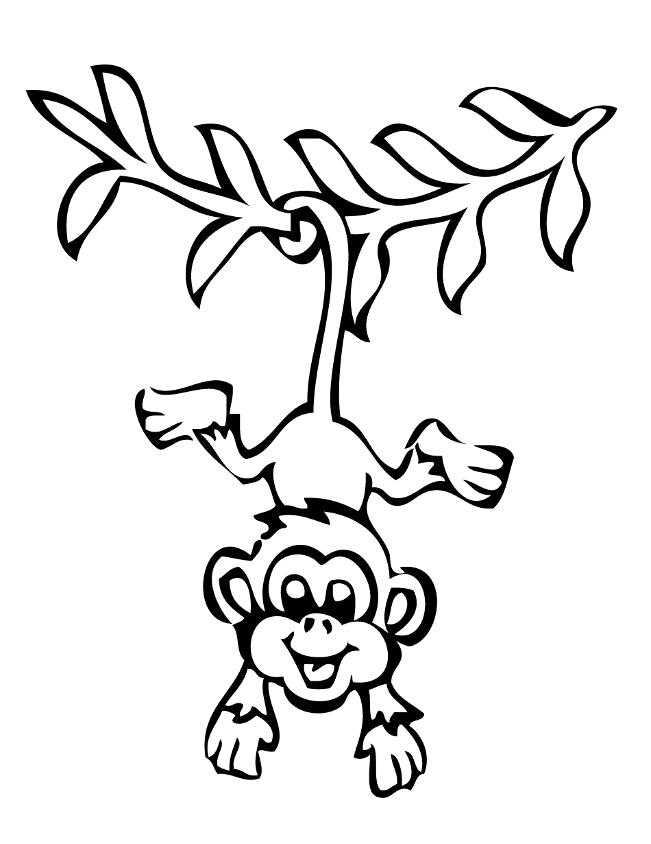 950x1230 Wanted Pictures Of Monkeys To Color Free Printable Monkey Coloring